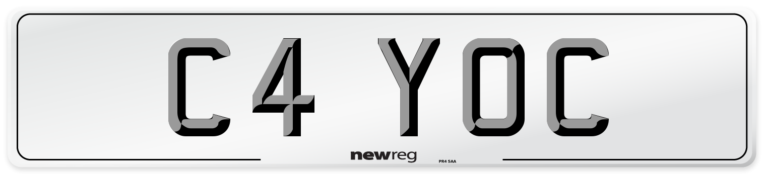 C4 YOC Number Plate from New Reg